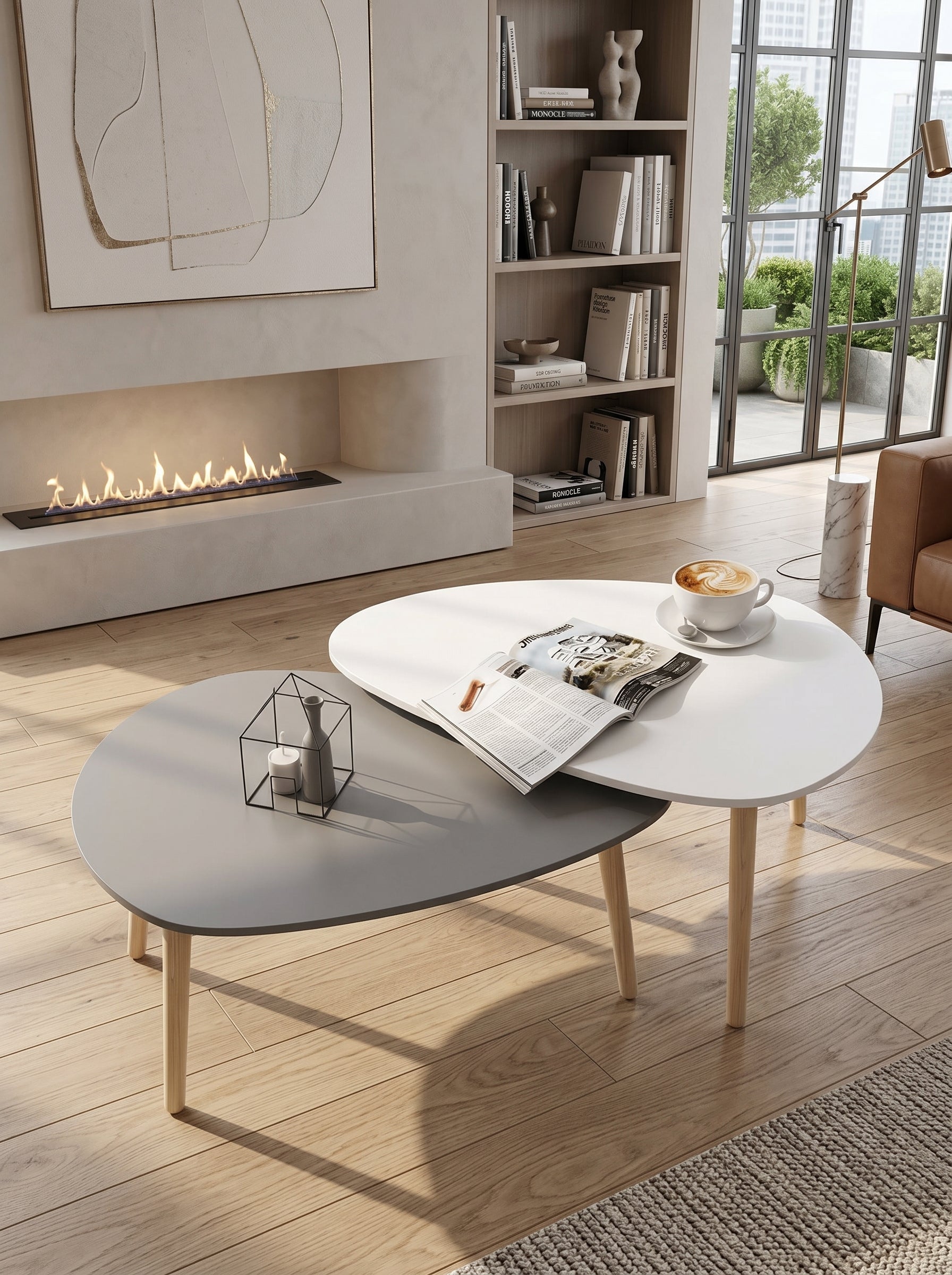 Modern Coffee Table Set ( 2 Pieces )