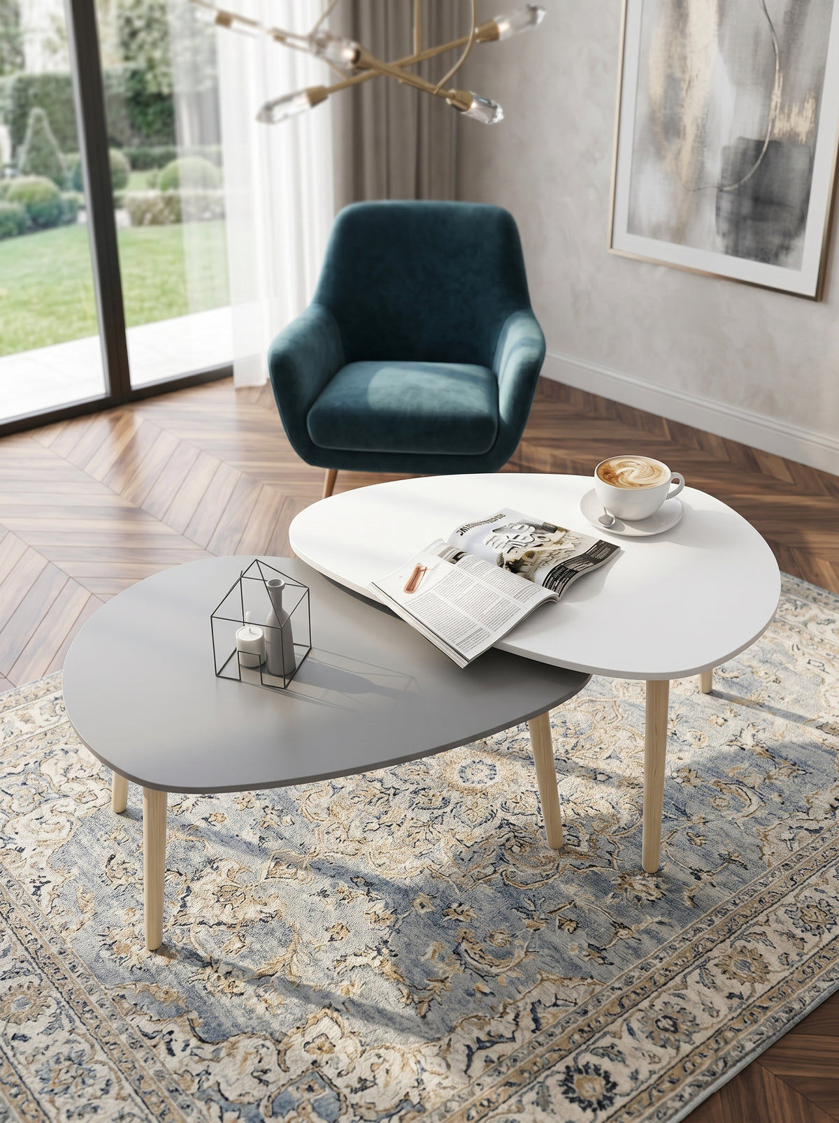 Modern Coffee Table Set ( 2 Pieces )