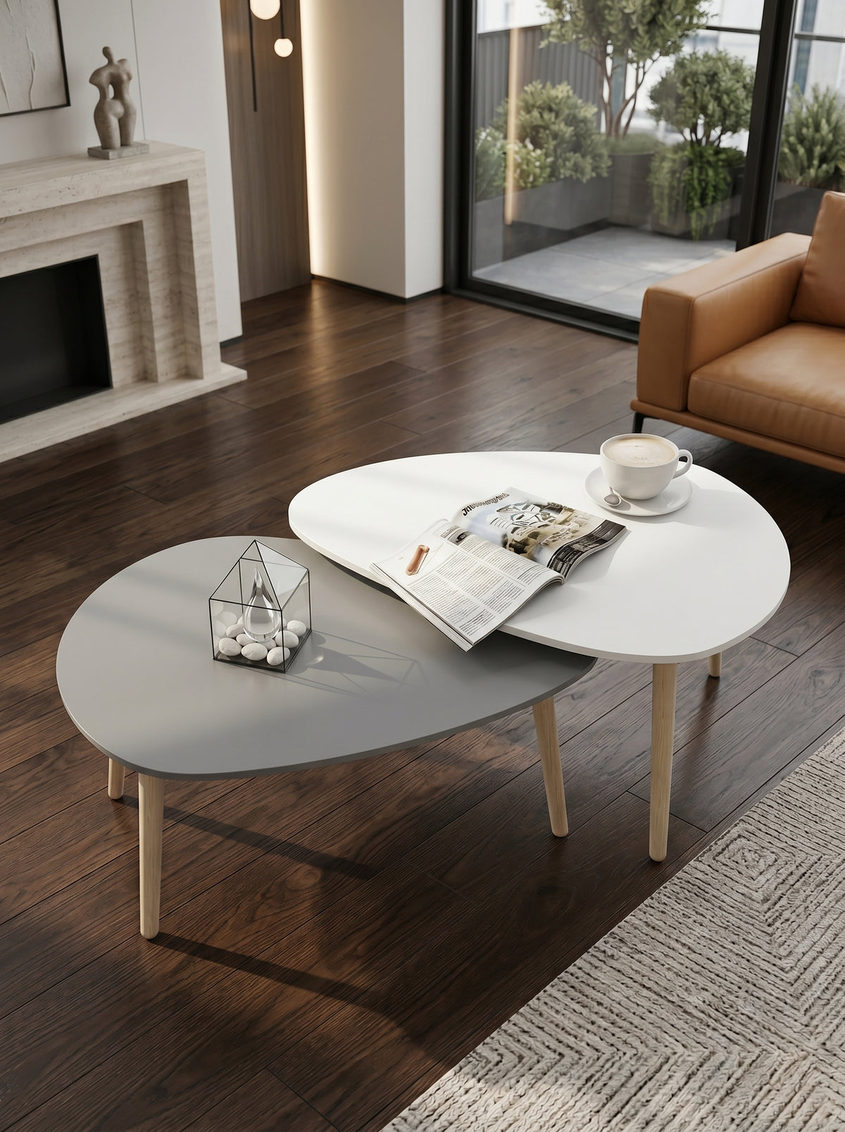 Modern Coffee Table Set ( 2 Pieces )